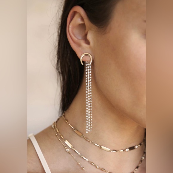 Ettika Crystal Fringe Drop Earrings - Picture 2 of 8